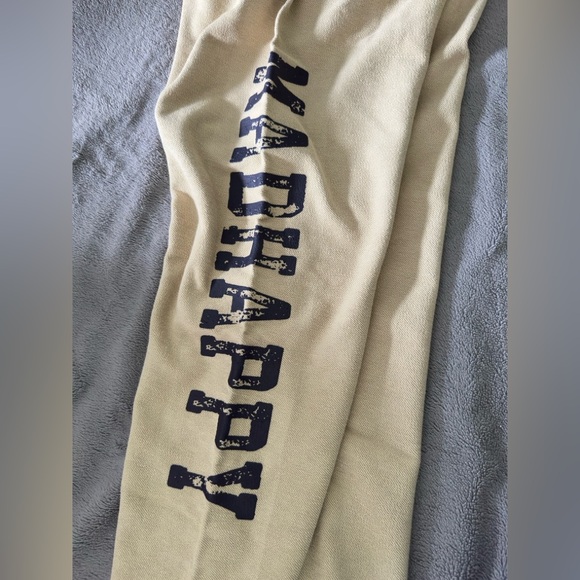 Madhappy Khaki Sweatpants with Black Print Logos L NEW - Picture 3 of 6